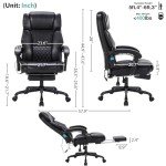 Ergonomic Massage Office Chair with Foot Rest