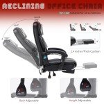 Ergonomic Massage Office Chair with Foot Rest