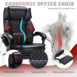 Ergonomic Massage Office Chair with Foot Rest