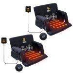 Heated Reclining Stadium Seat with Storage Pockets