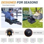 Heated Reclining Stadium Seat with Storage Pockets