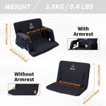 Heated Reclining Stadium Seat with Storage Pockets