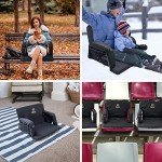 Heated Reclining Stadium Seat with Storage Pockets