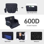 Heated Reclining Stadium Seat with Storage Pockets