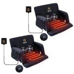 Heated Reclining Stadium Seat with Storage Pockets