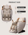 MeitFith 4D Zero Gravity Massage Chair - Beige