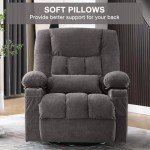 BOSMILLER Swivel Rocker Recliner with Massage & Heat