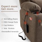 Massage Recliner Chair with Lift & Heat Function