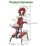 Portable Foldable Massage Chair with Adjustable Height