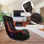 Bluetooth Gaming Floor Chair with Massage & LEDs