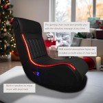 Bluetooth Gaming Floor Chair with Massage & LEDs