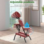 Portable Foldable Massage Chair with Adjustable Height