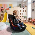 Bluetooth Gaming Floor Chair with Massage & LEDs