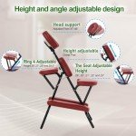 Portable Foldable Massage Chair with Adjustable Height