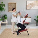 Portable Foldable Massage Chair with Adjustable Height