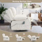 Massage & Heat Swivel Rocker Recliner Chair