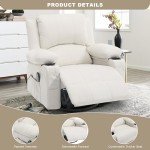 Massage & Heat Swivel Rocker Recliner Chair