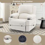 Massage & Heat Swivel Rocker Recliner Chair