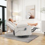 Massage & Heat Swivel Rocker Recliner Chair