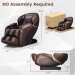 Zero Gravity Shiatsu Massage Chair with Heat - Brown