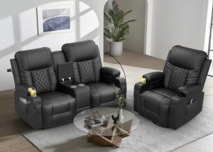 YONISEE 2-Piece Massage Recliner Furniture Set