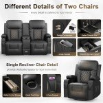 YONISEE 2-Piece Massage Recliner Furniture Set