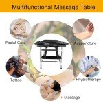 Portable Adjustable Massage Table - 24" Wide Black