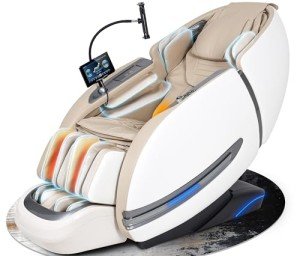 Beige Full Body Shiatsu Massage Chair with Heat
