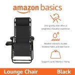 Adjustable Zero Gravity Reclining Lounge Chair, Black