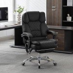 Heated Reclining Massage Office Chair with Footrest