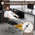 Heated Reclining Massage Office Chair with Footrest