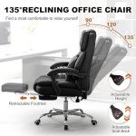 Heated Reclining Massage Office Chair with Footrest