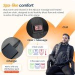 Heated Massage Reclining Stadium Seat with Back Support