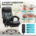Heated Ergonomic Massage Office Chair with Footrest