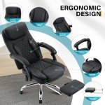 Heated Ergonomic Massage Office Chair with Footrest