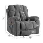 CANMOV Large Massage Recliner Chair with Heat