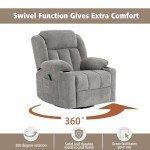 Ketaiyou Overstuffed Massage Recliner Chair - Lime Gray