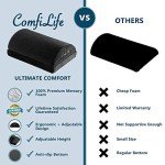 ComfiLife Adjustable Memory Foam Foot Rest (Black)