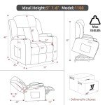Comfort Lift Massage Chair with Heat and USB