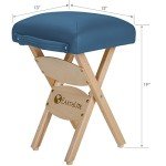 Earthlite Wooden Folding Stool in Mystic Blue