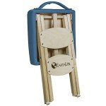 Earthlite Wooden Folding Stool in Mystic Blue