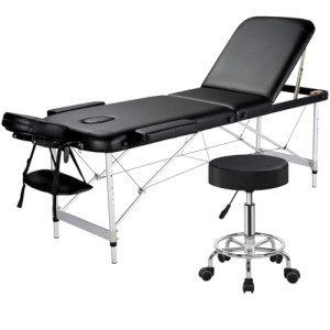Yaheetech Portable Folding Massage Table with Stool