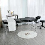 Yaheetech Portable Folding Massage Table with Stool