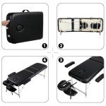 Yaheetech Portable Folding Massage Table with Stool