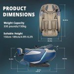 HealthRelife 4D Full Body Massage Chair - Blue