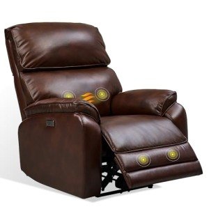 Genuine Leather Zero Gravity Massage Recliner Chair