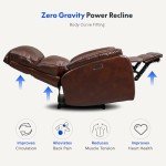 Genuine Leather Zero Gravity Massage Recliner Chair