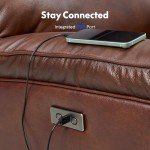 Genuine Leather Zero Gravity Massage Recliner Chair