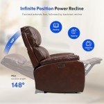Genuine Leather Zero Gravity Massage Recliner Chair