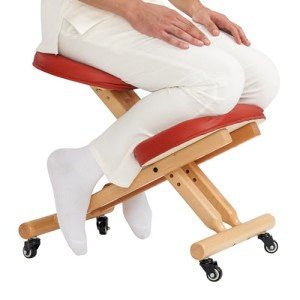 Ergonomic Wooden Foldable Kneeling Chair – Cinnamon